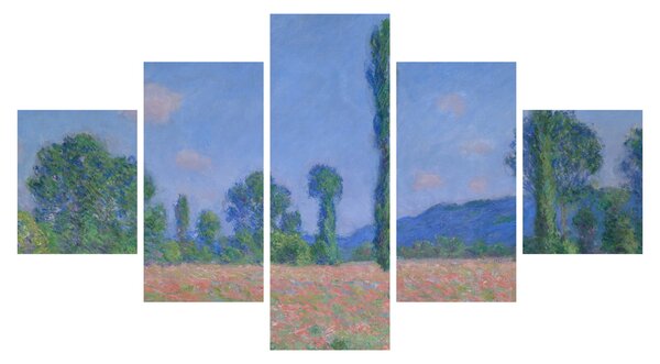Obraz - Claude Monet, Poppy Field (Giverny), reprodukcje (125x70 cm)