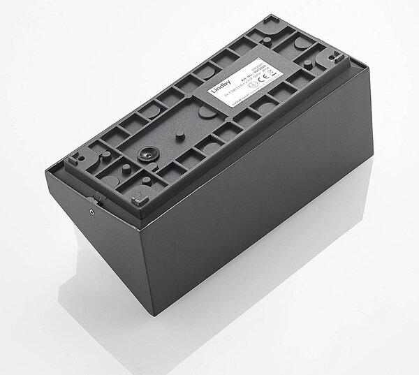 Kinkiet zewnętrzny LED Malim Lindby, czarny, aluminium, nowoczesny