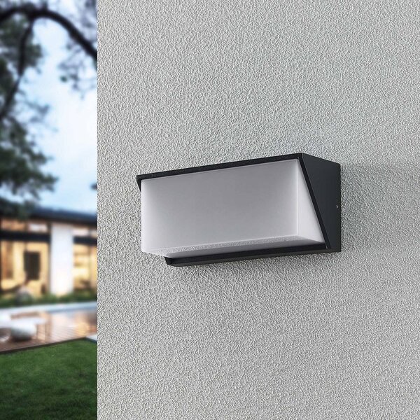 Kinkiet zewnętrzny LED Malim Lindby, czarny, aluminium, nowoczesny