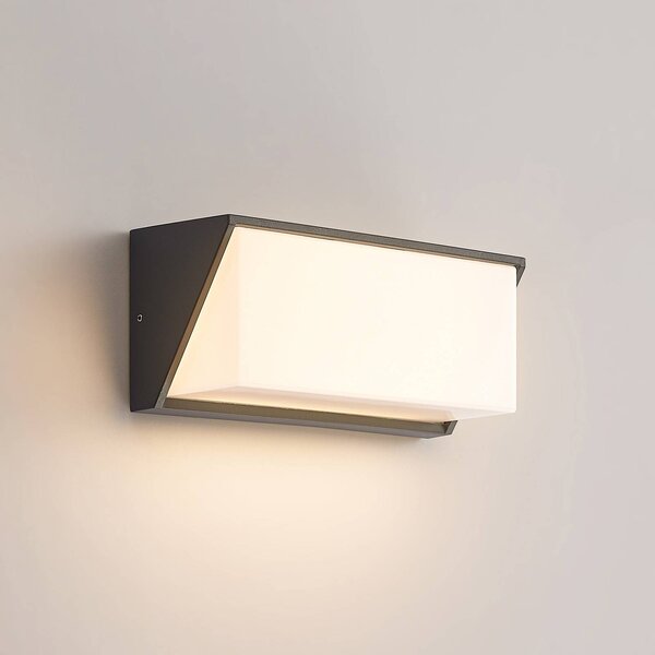 Kinkiet zewnętrzny LED Malim Lindby, czarny, aluminium, nowoczesny