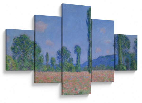 Obraz - Claude Monet, Poppy Field (Giverny), reprodukcje (125x70 cm)
