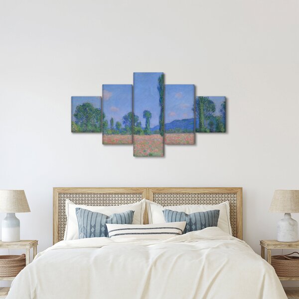 Obraz - Claude Monet, Poppy Field (Giverny), reprodukcje (125x70 cm)
