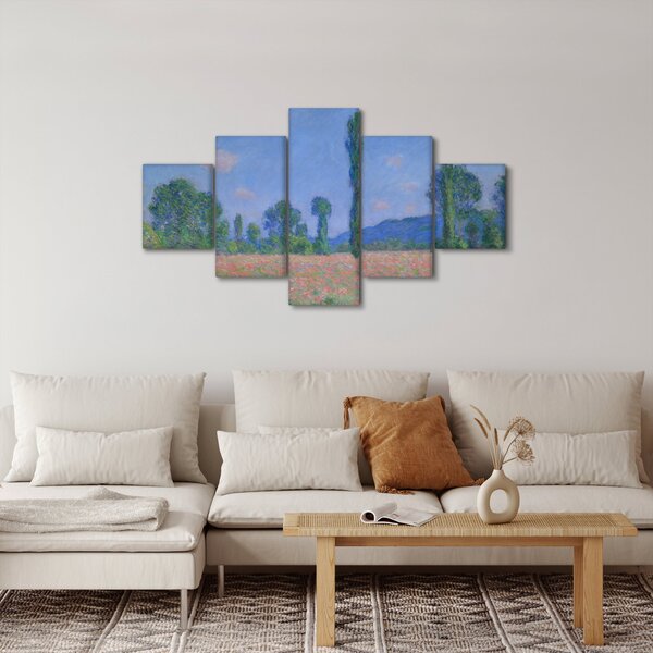 Obraz - Claude Monet, Poppy Field (Giverny), reprodukcje (125x70 cm)