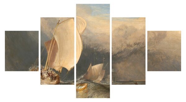 Obraz - William Turner, Fishing Boats with Hucksters Bargaining for Fish, reprodukcje (125x70 cm)