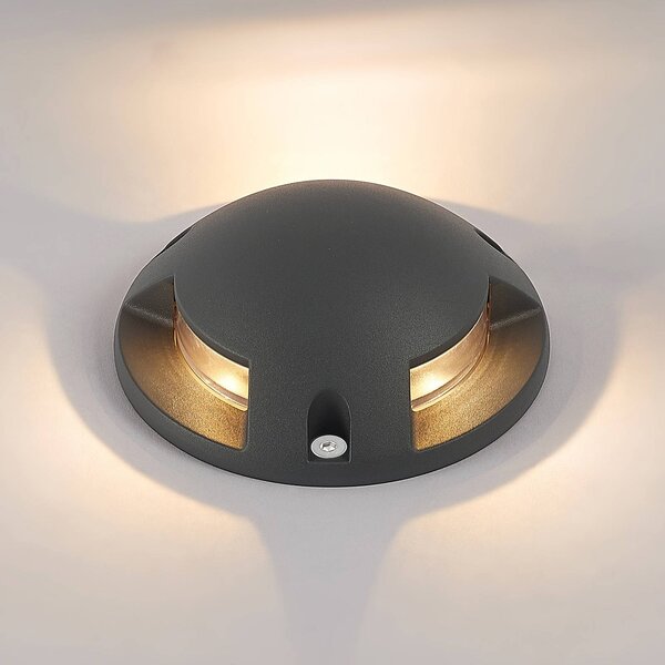 Lindby Huban oprawa natynkowa LED, 3-punktowa, czarny, aluminium, nowoczesny