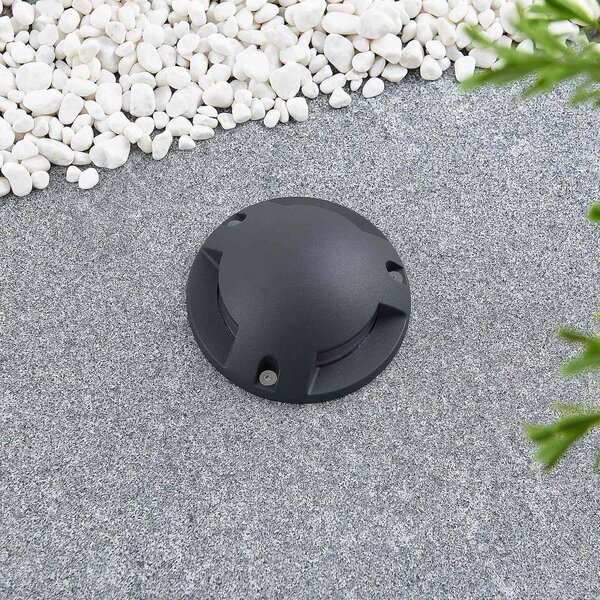 Lindby Huban oprawa natynkowa LED, 3-punktowa, czarny, aluminium, nowoczesny