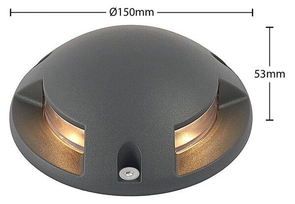 Lindby Huban oprawa natynkowa LED, 3-punktowa, czarny, aluminium, nowoczesny