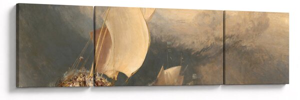 Obraz - William Turner, Fishing Boats with Hucksters Bargaining for Fish, reprodukcje (170x50 cm)