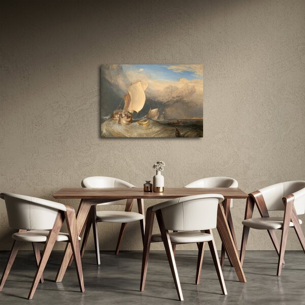 Obraz - William Turner, Fishing Boats with Hucksters Bargaining for Fish, reprodukcje (70x50 cm)