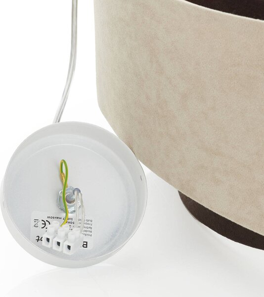 Lampa wisząca Arianna Maco Design, możliwość ściemniania, kremowy / amber, salon / jadalnia, tkanina / materiał / jedwab, młodzieżowy