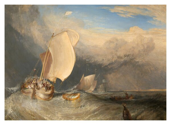 Obraz - William Turner, Fishing Boats with Hucksters Bargaining for Fish, reprodukcje (70x50 cm)