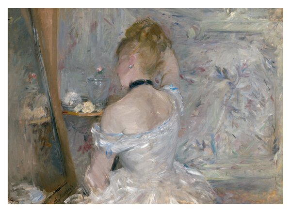 Obraz na szkle - Berthe Morisot, Woman at Her Toilette, reprodukcje (70x50 cm)