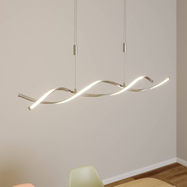 Lampa wisząca Auron Lindby, możliwość ściemniania, aluminiowy / szary / cynkowy, salon / jadalnia, tworzywo sztuczne, nowoczesny