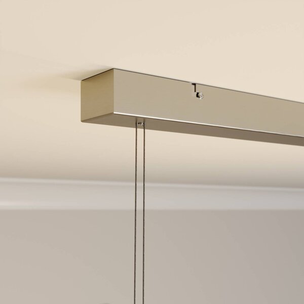 Lampa wisząca Auron Lindby, możliwość ściemniania, aluminiowy / szary / cynkowy, salon / jadalnia, tworzywo sztuczne, nowoczesny