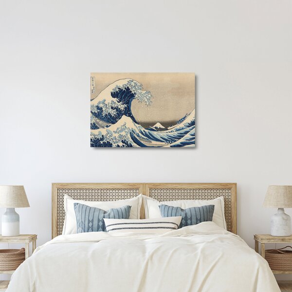 Obraz na szkle - Katsushika Hokusai, Under the Wave off Kanagawa, reprodukcje (70x50 cm)
