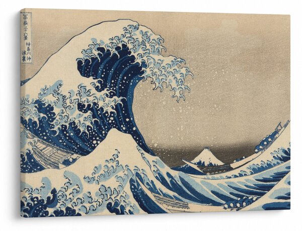 Obraz - Katsushika Hokusai, Under the Wave off Kanagawa, reprodukcje (70x50 cm)