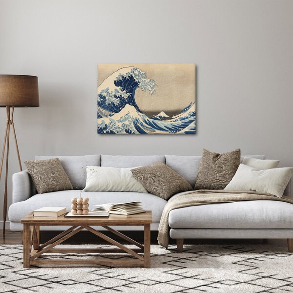 Obraz - Katsushika Hokusai, Under the Wave off Kanagawa, reprodukcje (70x50 cm)