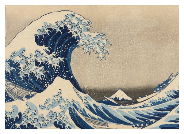 Obraz - Katsushika Hokusai, Under the Wave off Kanagawa, reprodukcje (70x50 cm)