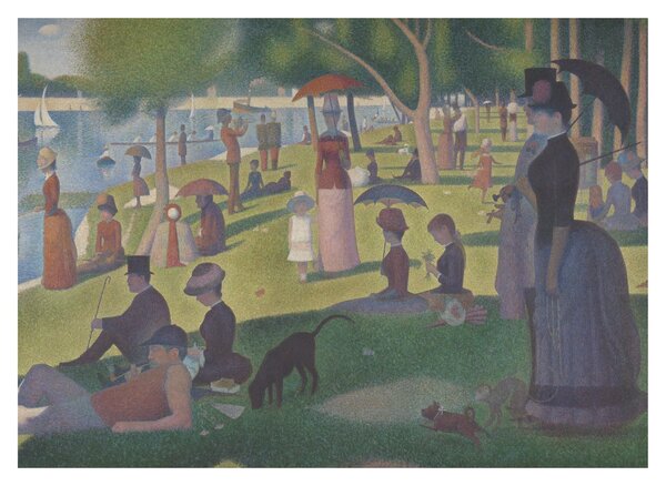 Obraz na szkle - Georges Seurat, A Sunday on La Grande Jatte, reprodukcje (70x50 cm)