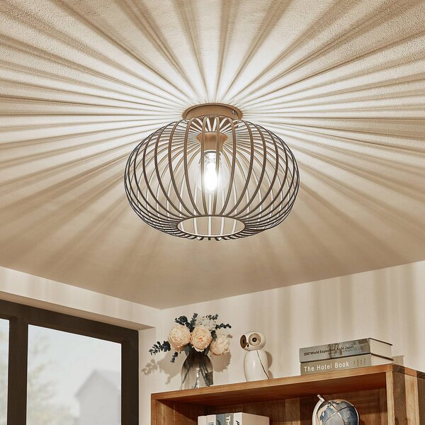 Lampa sufitowa Nahele Lindby, możliwość ściemniania, salon / jadalnia, metal, vintage