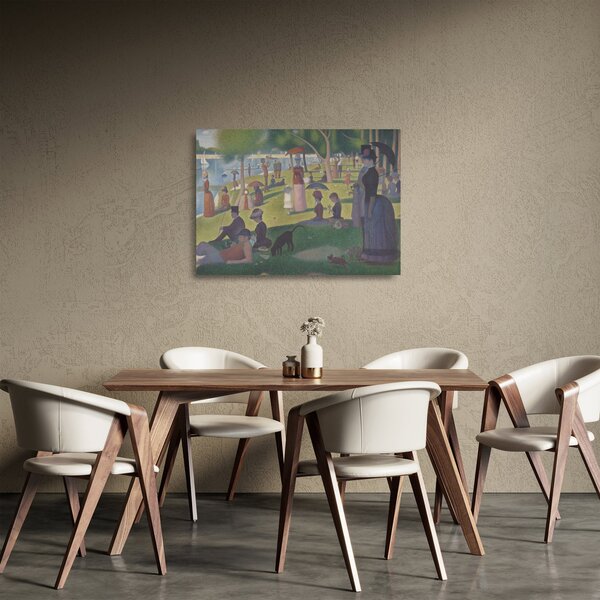 Obraz na szkle - Georges Seurat, A Sunday on La Grande Jatte, reprodukcje (70x50 cm)