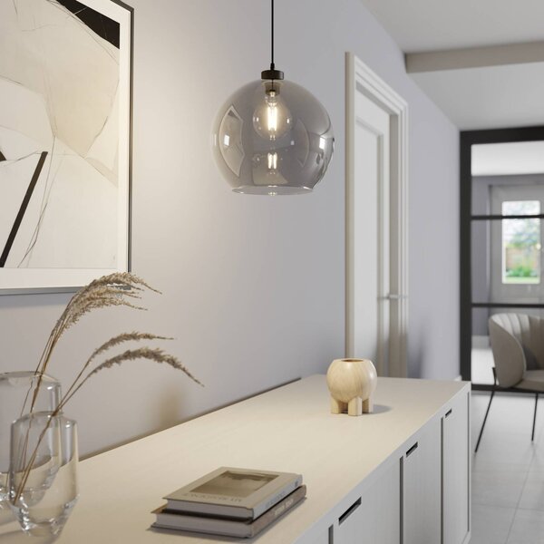 Lampa wisząca szklana Cubus TK Lighting, możliwość ściemniania, czarny, salon / jadalnia, szkło, nowoczesny