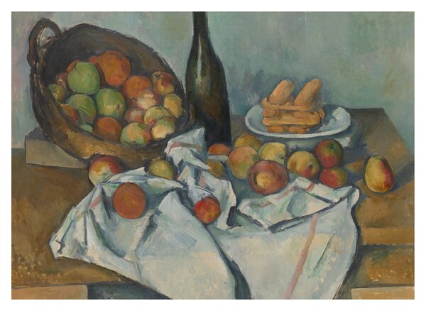Obraz na szkle - Paul Cezanne, The Basket of Apples, reprodukcje (70x50 cm)