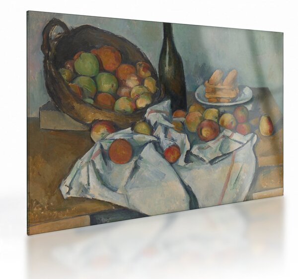Obraz na szkle - Paul Cezanne, The Basket of Apples, reprodukcje (70x50 cm)