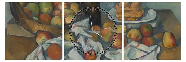 Obraz - Paul Cezanne, The Basket of Apples, reprodukcje (z zegarem) (90x30 cm)