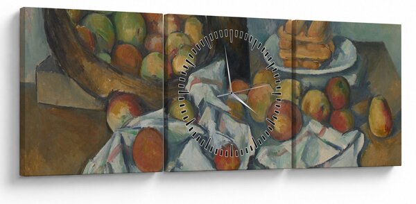 Obraz - Paul Cezanne, The Basket of Apples, reprodukcje (z zegarem) (90x30 cm)