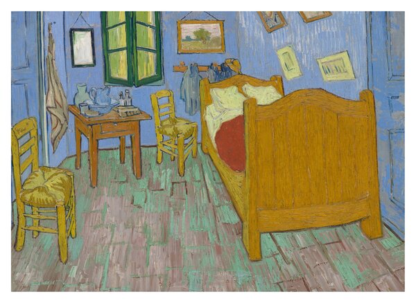 Obraz na szkle - Vincent van Gogh, The Bedroom, reprodukcje (70x50 cm)