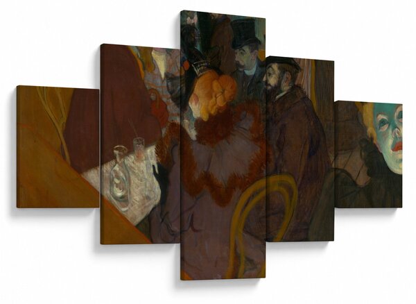 Obraz - Henri de Toulouse-Lautrec, At the Moulin Rouge, reprodukcje (125x70 cm)