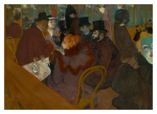 Obraz - Henri de Toulouse-Lautrec, At the Moulin Rouge, reprodukcje (70x50 cm)