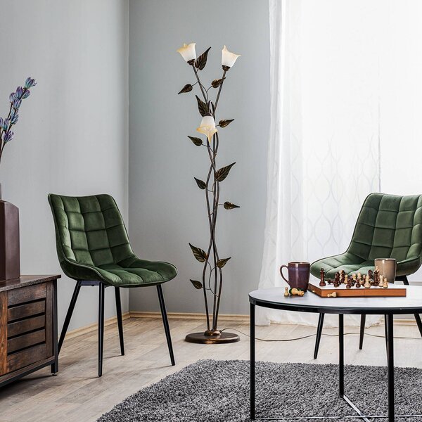 Lampa stojąca Miranda ONLI, brązowy / mosiężny, salon / jadalnia, metal, florentyński