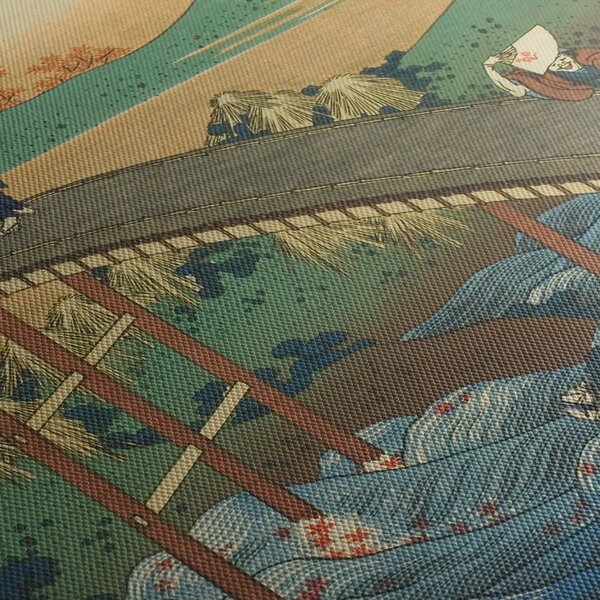 Obraz - Katsushika Hokusai, Ariwara no Narihirafrom the series One Hundred, Poems Explained by the Nurse (Hyakunin isshu uba ga etoki), reprodukcje (170x50 cm)