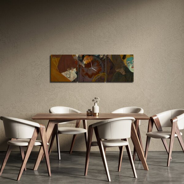 Obraz - Henri de Toulouse-Lautrec, At the Moulin Rouge, reprodukcje (z zegarem) (90x30 cm)