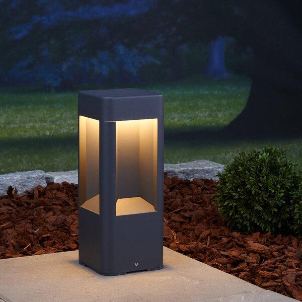 Lampa ogrodowa stojąca ANNIKA Lucande, czarny, aluminium, nowoczesny
