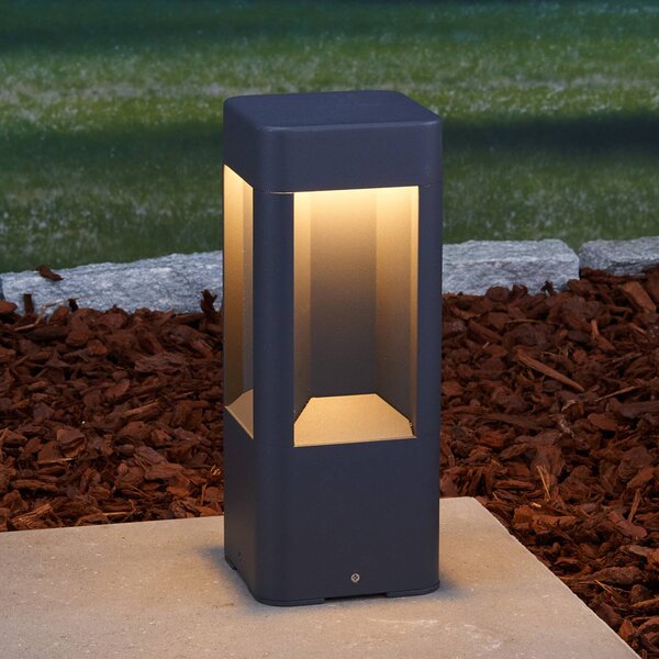 Lampa ogrodowa stojąca ANNIKA Lucande, czarny, aluminium, nowoczesny