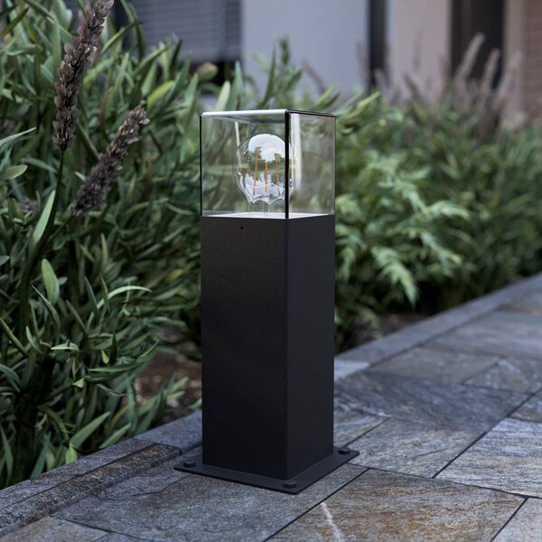 Lampa ogrodowa stojąca Keke Lucande, możliwość ściemniania, czarny, aluminium, nowoczesny