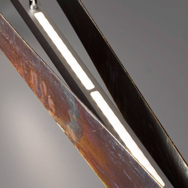 Lampa wisząca Lian Quitani, możliwość ściemniania, brązowy / rdzawy, salon / jadalnia, aluminium, design