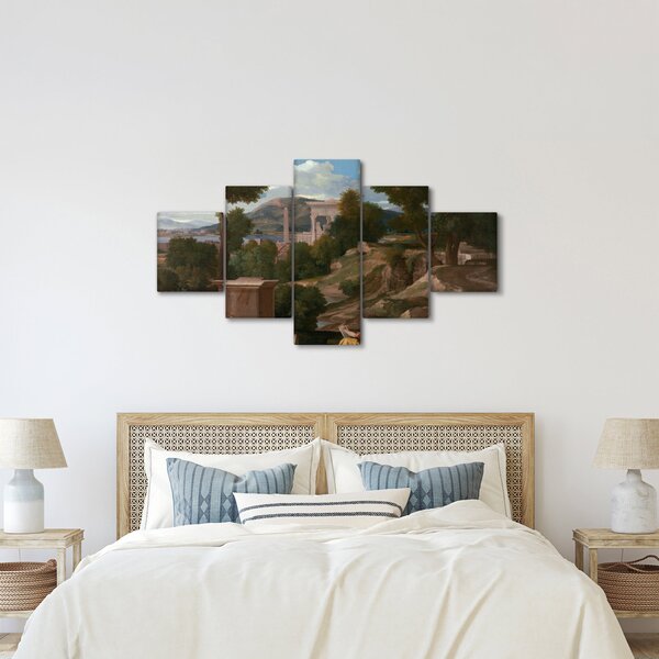 Obraz - Nicolas Poussin, Landscape with Saint John on Patmos, reprodukcje (125x70 cm)