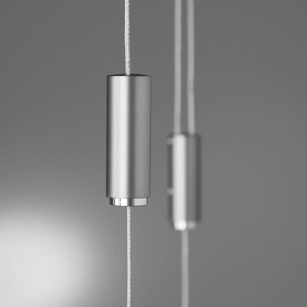 Lampa wisząca Lian Quitani, możliwość ściemniania, brązowy / rdzawy, salon / jadalnia, aluminium, design