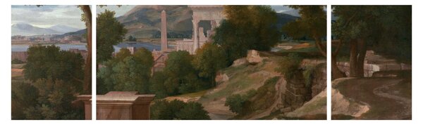 Obraz - Nicolas Poussin, Landscape with Saint John on Patmos, reprodukcje (170x50 cm)