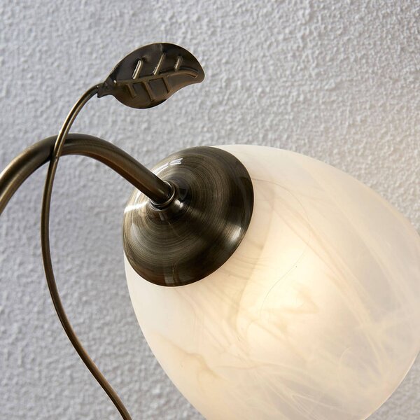 Lampa stołowa Michalina Lindby, biały / opal, salon / jadalnia, szkło, nowoczesny