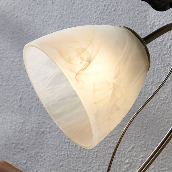 Lampa stołowa Michalina Lindby, biały / opal, salon / jadalnia, szkło, nowoczesny