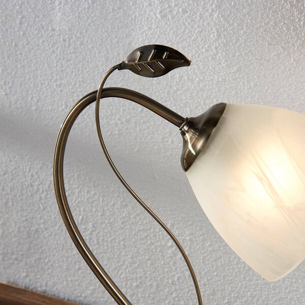 Lampa stołowa Michalina Lindby, biały / opal, salon / jadalnia, szkło, nowoczesny