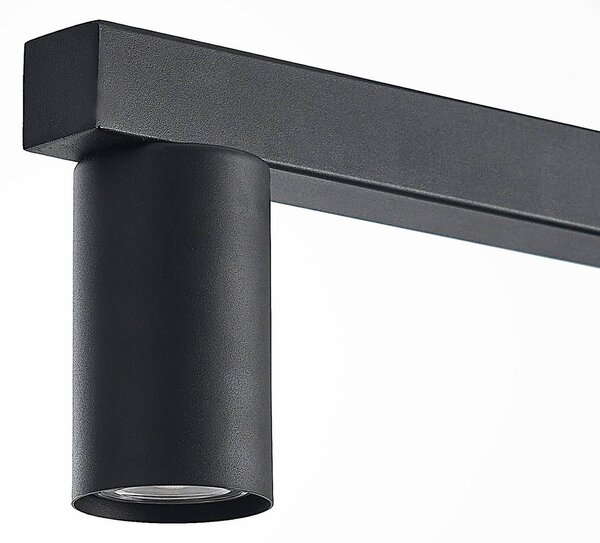 Lampa wisząca Baliko Lindby, możliwość ściemniania, czarny, salon / jadalnia, metal, nowoczesny