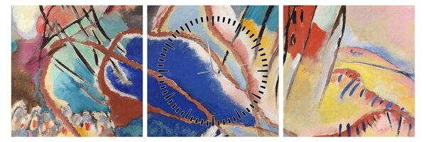 Obraz - Vasily Kandinsky, Improvisation No. 30 (Cannons), reprodukcje (z zegarem) (90x30 cm)