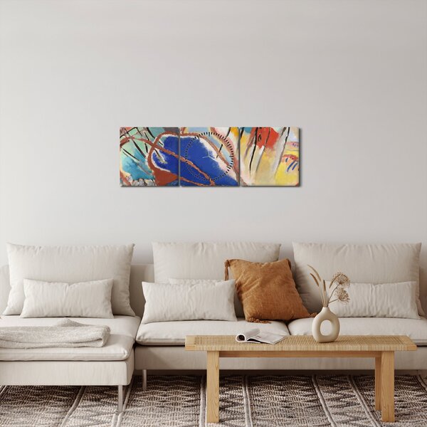 Obraz - Vasily Kandinsky, Improvisation No. 30 (Cannons), reprodukcje (z zegarem) (90x30 cm)