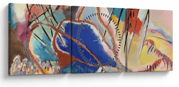 Obraz - Vasily Kandinsky, Improvisation No. 30 (Cannons), reprodukcje (z zegarem) (90x30 cm)